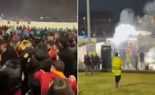 Galatasaray maçı öncesi ortalık karıştı: İtalyan polisinden taraftarlara sert müdahale!