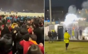 Galatasaray maçı öncesi ortalık karıştı: İtalyan polisinden taraftarlara sert müdahale!