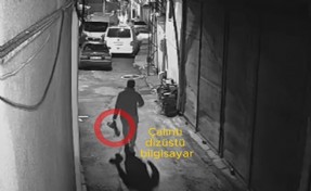 Hırsızlık şüphelisi kamerada