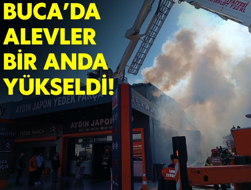 İzmir Buca'da korkutan yangın: Alevler bir anda yükseldi