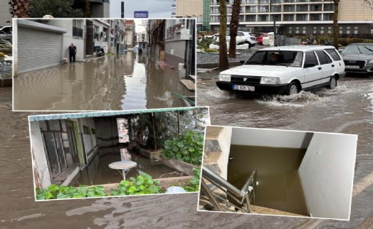 İzmir sağanağa teslim: Yollar göle döndü, Karşıyaka'da evleri su bastı!