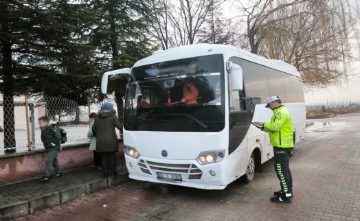 Okul servisleri denetlendi
