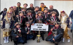 Aliağa Belediyesi halk oyunları ekibi İzmir Şampiyonu oldu
