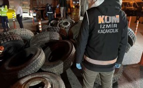 Araç lastiklerine gizlenmiş 8 bin 550 paket kaçak sigara ele geçirildi; 2 tutuklama