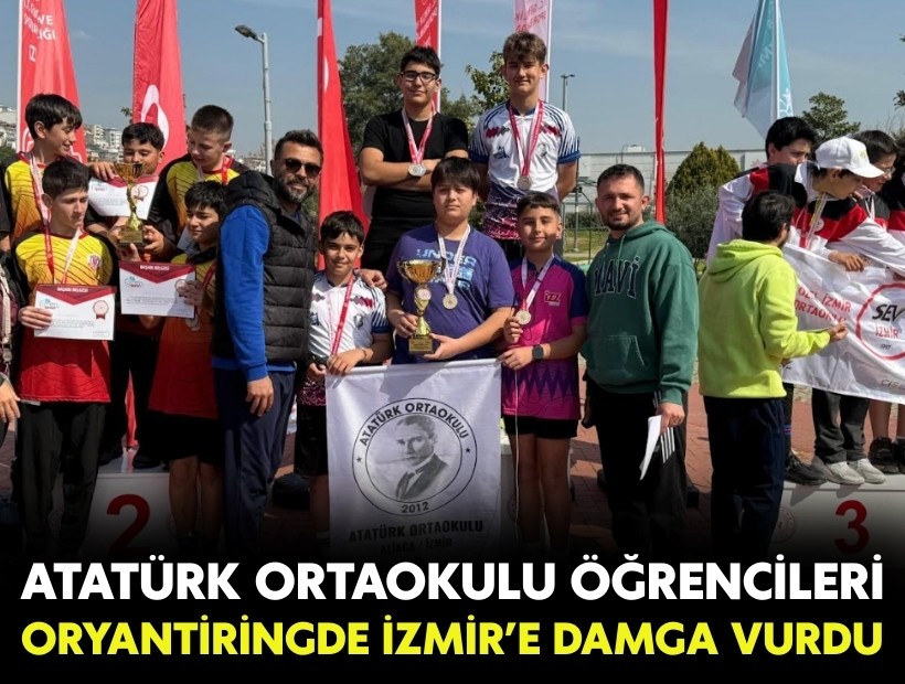 Atatürk ortaokulu öğrencileri oryantiringde İzmir’e damga vurdu