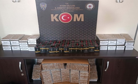 Aydın'da 24 bin dolu makaron ele geçirildi