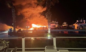 Bodrum'da 7 yatın battığı marinadaki yangın için bilirkişi incelemesi başlatıldı