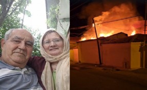 Evli çift, yangında hayatını kaybetti