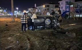 Kütahya’da takla atan otomobilin sürücüsü yaralandı