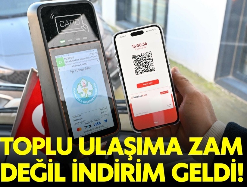 Manisa'da toplu ulaşıma indirim geldi