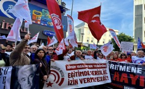 THTM’den İzmir İl Milli Eğitim Müdürlüğü önünde eylem