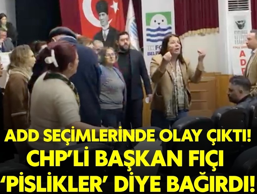 ADD Foça seçimlerinde olay çıktı: Başkan Fıçı 'Pislikler' diye bağırdı