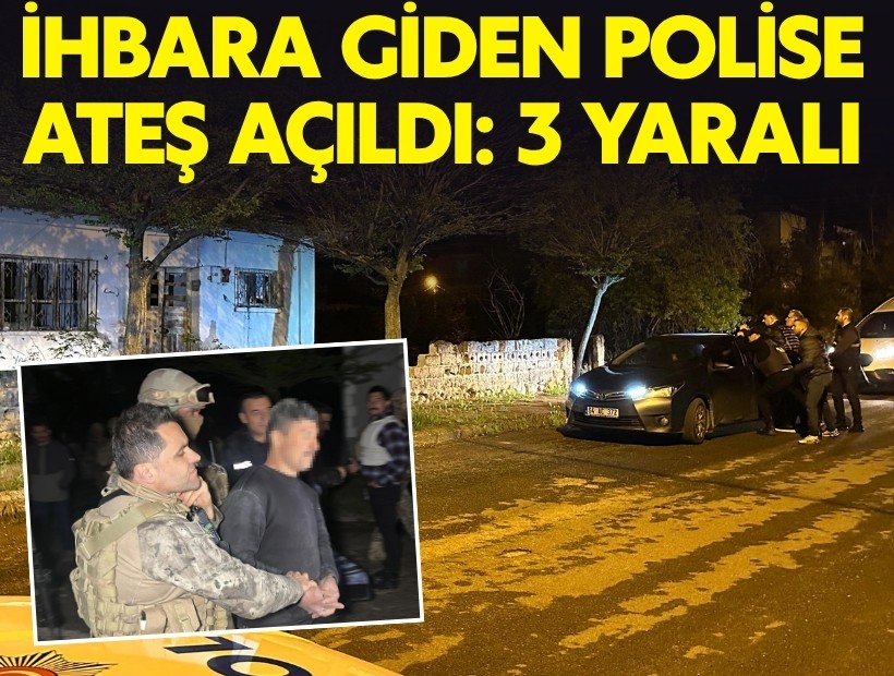 Aile içi şiddet ihbarına giden polislere silahlı saldırı: 1'i ağır, 2 yaralı