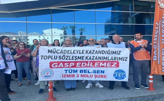 Bayraklı Belediyesi'nde memurlar eylemde