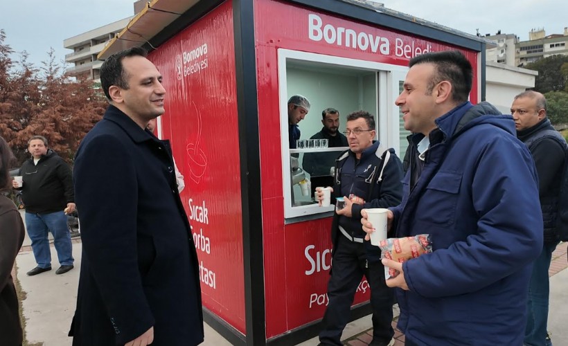 Bornova’da sıcak dayanışma büyüyor; Çorba ikramı Manisa yoluna ulaştı