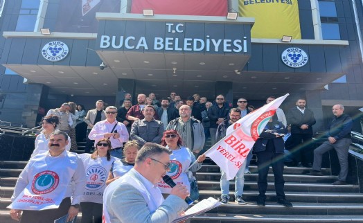 Buca Belediyesi memurları iş bırakmanın 6. gününde