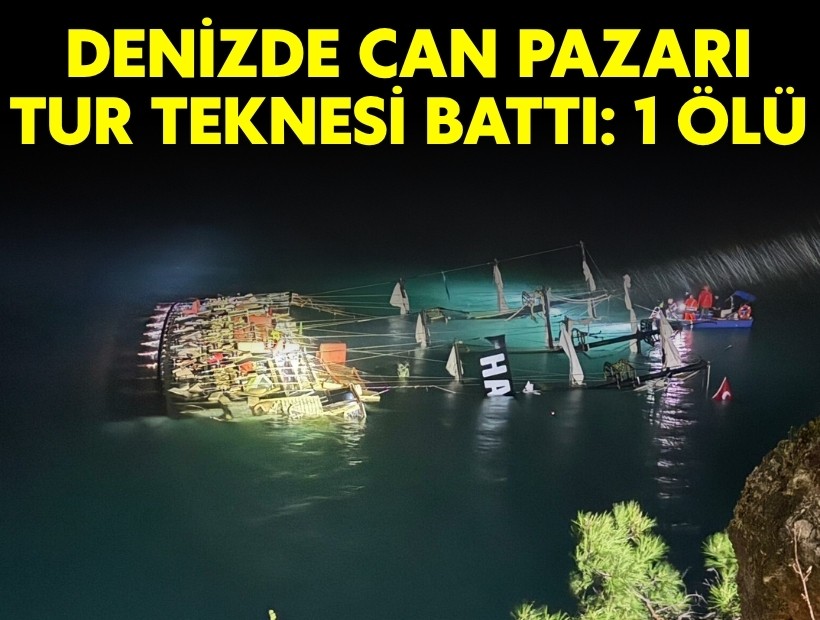 Günlük tur teknesi battı: 1 ölü