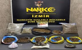 İzmir’de 16,5 kilo skunk ele geçirildi