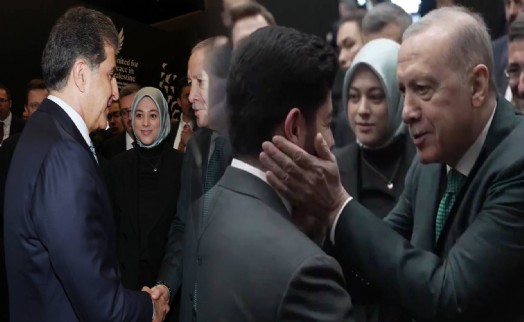 Liderler zirvesinde dikkat çeken görüntü: Erdoğan’dan genç Barzani’ye sıcak karşılama