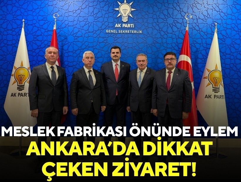 Meslek Fabrikası önünde eylem, Ankara'da dikkat çeken ziyaret