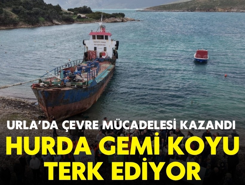 Urla’da çevre mücadelesi kazandı: Hurda gemi koyu terk ediyor!