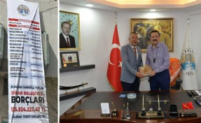 AK Parti'ye geçmesi beklenen Dinar Belediyesi'nin 'borç' afişi yeniden gündemde