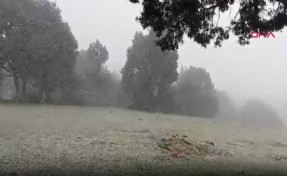 Afyon'a mayıs ayında kar yağdı