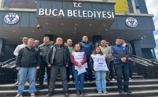 Buca Belediyesi'nde memurlar eylemini sürdürdü
