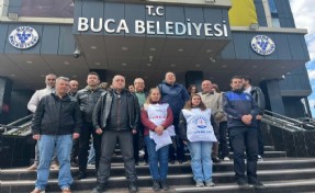 Buca Belediyesi'nde memurlar eylemini sürdürdü
