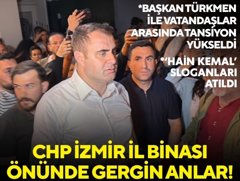 CHP İzmir İl Binası önünde gergin anlar!