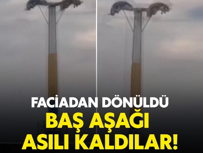 İzmir'de faciadan dönüldü: Baş aşağı asılı kaldılar