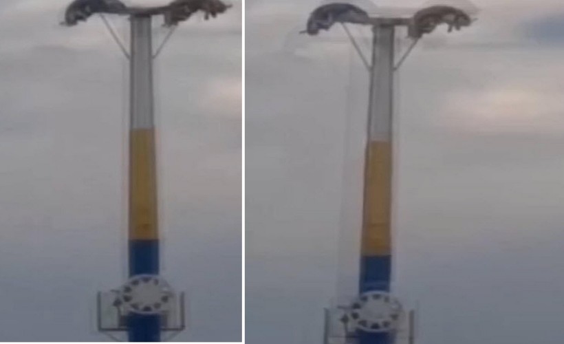 İzmir'de faciadan dönüldü: Baş aşağı asılı kaldılar