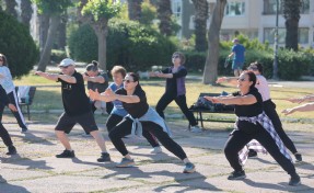 Konaklılar açık havada sporu çok sevdi