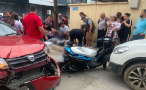Otomobille çarpışan motosikletin 15 yaşındaki sürücüsü can verdi