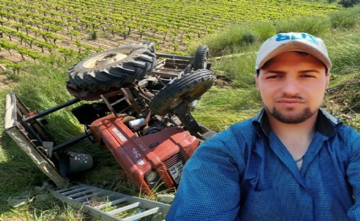 Şarampole yuvarlanan traktörün genç sürücüsü hayatını kaybetti