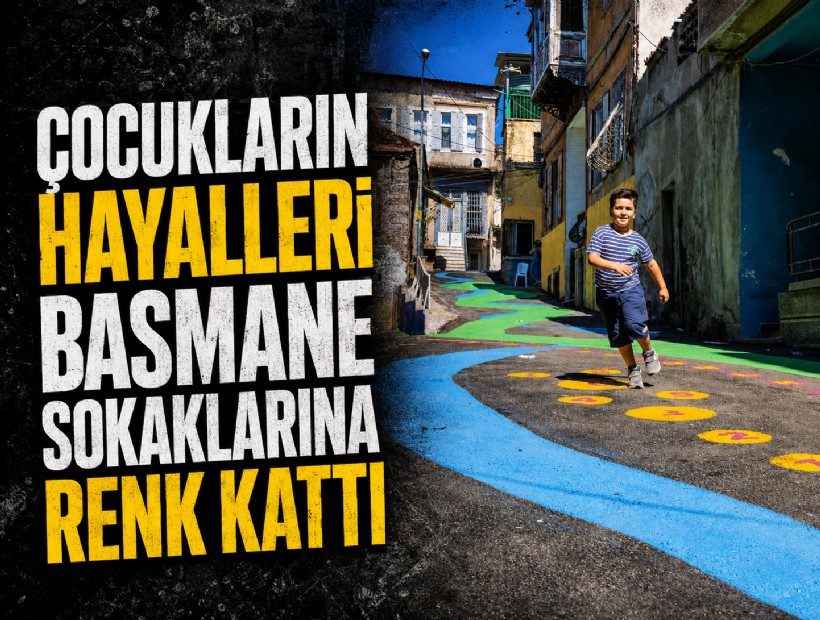 Çocukların hayalleri Basmane sokaklarına renk kattı