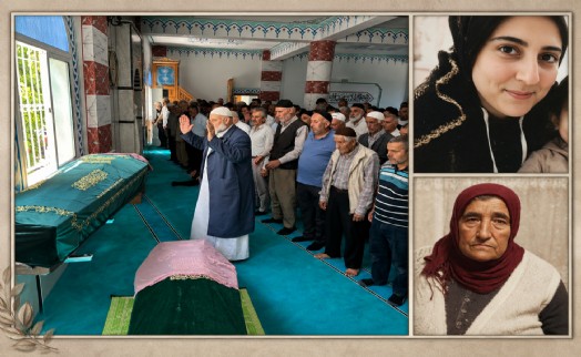 Denizli'deki kazada ölen anne ile kızı İzmir'de toprağa verildi