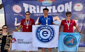 Egeli triatloncu Taha şampiyon oldu