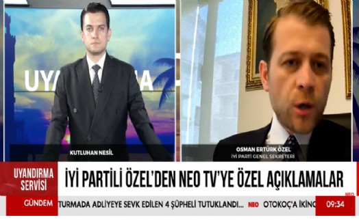 İYİ Partili Özel’den NEO TV'de 'mutlak butlan' değerlendirmesi: Sayın Kılıçdaroğlu arzu etse de bir kurultay yapamaz