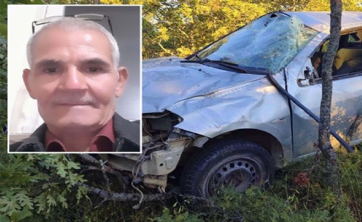 Uşak'ta ağaçlara çarpan otomobilin sürücüsü öldü, eşi yaralandı