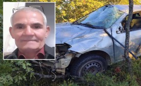 Uşak'ta ağaçlara çarpan otomobilin sürücüsü öldü, eşi yaralandı