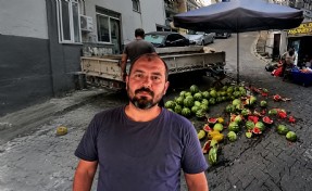 Arabayla karpuzları ezilen esnaf konuştu