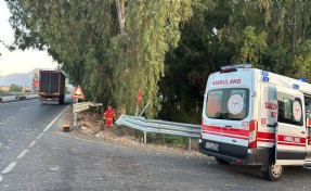 Bariyerlere çarpıp şarampole yuvarlanan otomobilin sürücüsü öldü