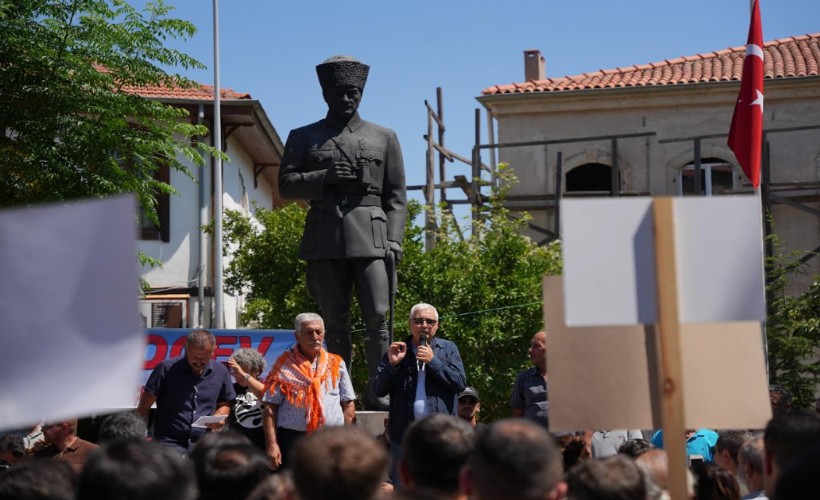 Başkan Türkmen madene karşı vatandaşlarla tek ses oldu!