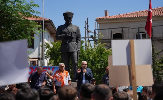 Başkan Türkmen madene karşı vatandaşlarla tek ses oldu!