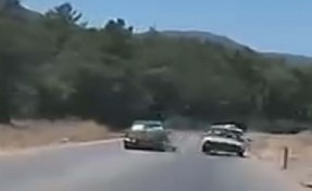 Bodrum'da hatalı sollama kazası kamerada