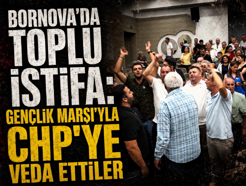 Bornova’da toplu istifa: Gençlik Marşı’yla CHP'ye veda ettiler