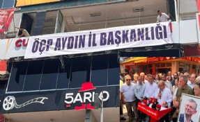 CHP Aydın İl Başkanlığı'ndan toplu istifa... Binaya 'ÖÇP' pankartı asıldı!