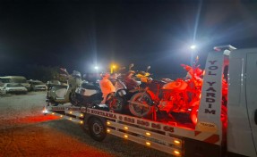 Datça'da motosiklet denetimi: 19'u trafikten menedildi