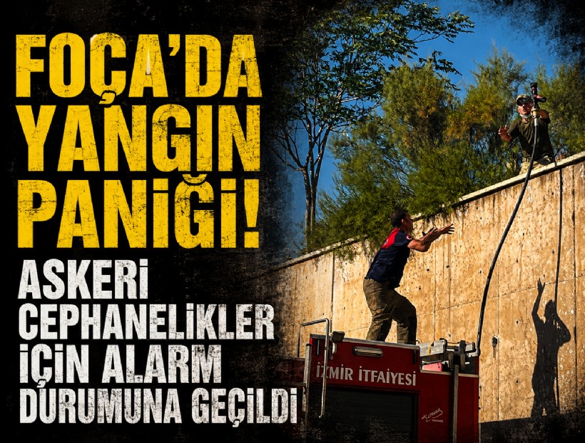 Foça'daki orman yangını için ekipler seferber oldu
